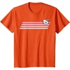 image:imageHello Kitty Nerd Glasses Retro Stripe Tee Shirt TShirtOrange