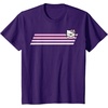 image:imageHello Kitty Nerd Glasses Retro Stripe Tee Shirt TShirtPurple