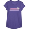 image:imageHello Kitty Nerd Glasses Retro Stripe Tee Shirt TShirtPurple Heather