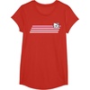 image:imageHello Kitty Nerd Glasses Retro Stripe Tee Shirt TShirtRed