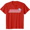 image:imageHello Kitty Nerd Glasses Retro Stripe Tee Shirt TShirtRed