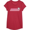 image:imageHello Kitty Nerd Glasses Retro Stripe Tee Shirt TShirtRed Heather