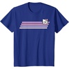 image:imageHello Kitty Nerd Glasses Retro Stripe Tee Shirt TShirtRoyal Blue
