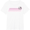image:imageHello Kitty Nerd Glasses Retro Stripe Tee Shirt TShirtWhite