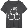 image:imageHello Kitty Three Apples Shirt TShirtDark Heather Grey