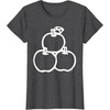 image:imageHello Kitty Three Apples Shirt TShirtDark Heather Grey