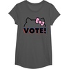image:imageHello Kitty Vote Bow Outline TShirtAsphalt Grey