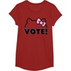 image:imageHello Kitty Vote Bow Outline TShirtCranberry Red