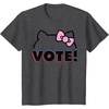 image:imageHello Kitty Vote Bow Outline TShirtDark Heather Grey