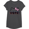 image:imageHello Kitty Vote Bow Outline TShirtDark Heather Grey