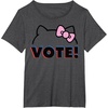 image:imageHello Kitty Vote Bow Outline TShirtDark Heather Grey