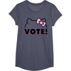 image:imageHello Kitty Vote Bow Outline TShirtHeather Blue