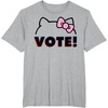 image:imageHello Kitty Vote Bow Outline TShirtHeather Grey