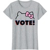 image:imageHello Kitty Vote Bow Outline TShirtHeather Grey