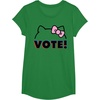 image:imageHello Kitty Vote Bow Outline TShirtKelly Green