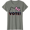 image:imageHello Kitty Vote Bow Outline TShirtOlive Heather