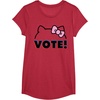 image:imageHello Kitty Vote Bow Outline TShirtRed Heather