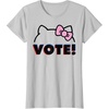 image:imageHello Kitty Vote Bow Outline TShirtSilver Grey