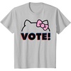 image:imageHello Kitty Vote Bow Outline TShirtSilver Grey