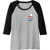 image:imageHello Kitty Vote Button Raglan Baseball TeeBlackAthletic Heather