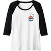 image:imageHello Kitty Vote Button Raglan Baseball TeeBlackWhite