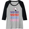 image:imageHello Kitty Vote Cheer Rally Raglan Baseball TeeBlackAthletic Heather