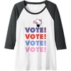 image:imageHello Kitty Vote Cheer Rally Raglan Baseball TeeDark Heather GreyWhite