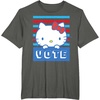 image:imageHello Kitty Vote Stripes TShirtAsphalt Grey