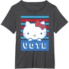 image:imageHello Kitty Vote Stripes TShirtDark Heather Grey