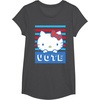 image:imageHello Kitty Vote Stripes TShirtDark Heather Grey