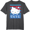 image:imageHello Kitty Vote Stripes TShirtDark Heather Grey