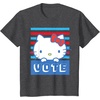 image:imageHello Kitty Vote Stripes TShirtDark Heather Grey