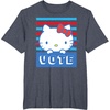 image:imageHello Kitty Vote Stripes TShirtHeather Blue