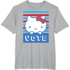 image:imageHello Kitty Vote Stripes TShirtHeather Grey