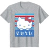 image:imageHello Kitty Vote Stripes TShirtHeather Grey