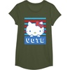 image:imageHello Kitty Vote Stripes TShirtOlive Green
