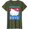 image:imageHello Kitty Vote Stripes TShirtOlive Green