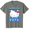 image:imageHello Kitty Vote Stripes TShirtOlive Heather