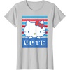 image:imageHello Kitty Vote Stripes TShirtSilver Grey