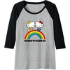 image:imageHello Kitty and Mimmy Sisters Raglan Baseball TeeBlackAthletic Heather