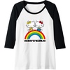 image:imageHello Kitty and Mimmy Sisters Raglan Baseball TeeBlackWhite