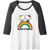 image:imageHello Kitty and Mimmy Sisters Raglan Baseball TeeDark Heather GreyWhite