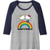 image:imageHello Kitty and Mimmy Sisters Raglan Baseball TeeNavy BlueAthletic Heather