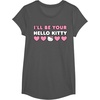 image:imageIll Be Your Hello Kitty Couples Matching Valentines Day TShirtAsphalt Grey