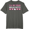 image:imageIll Be Your Hello Kitty Couples Matching Valentines Day TShirtAsphalt Grey
