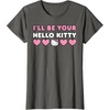 image:imageIll Be Your Hello Kitty Couples Matching Valentines Day TShirtAsphalt Grey