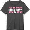 image:imageIll Be Your Hello Kitty Couples Matching Valentines Day TShirtDark Heather Grey