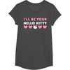 image:imageIll Be Your Hello Kitty Couples Matching Valentines Day TShirtDark Heather Grey