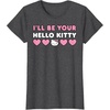 image:imageIll Be Your Hello Kitty Couples Matching Valentines Day TShirtDark Heather Grey