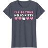 image:imageIll Be Your Hello Kitty Couples Matching Valentines Day TShirtHeather Blue